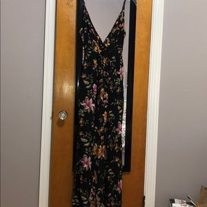 Black long pants romper